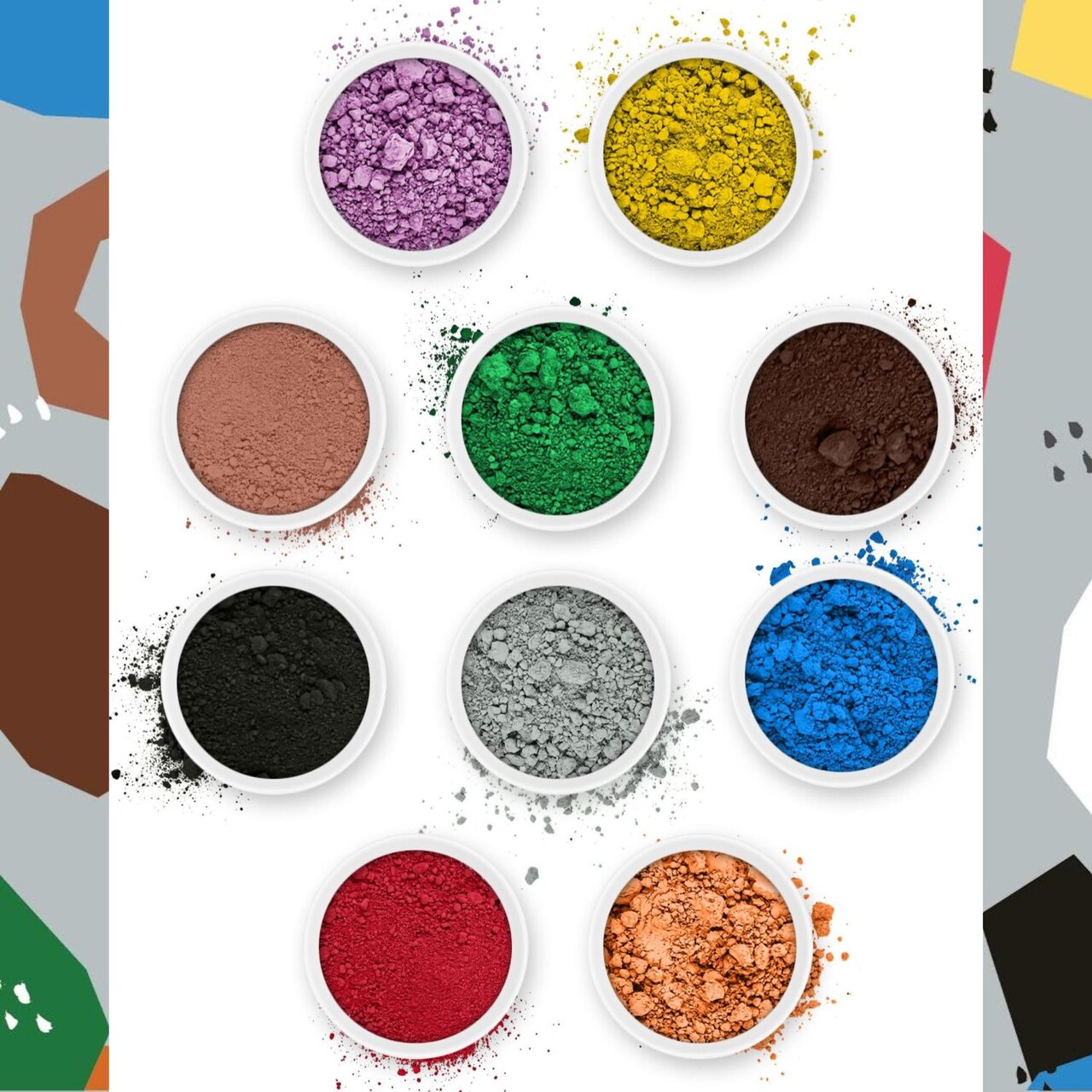 Pifito Mica Colorant Powder Original Sampler │ 10 Beautiful Color Dyes for Soap Making Supplies, Bath Bombs, Epoxy Resin (.25 oz ea)